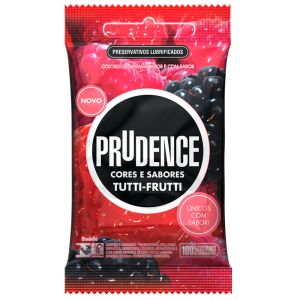 Preservativo Prudence Cores E Sabores Tutti-Frutti C/3 Unidades
