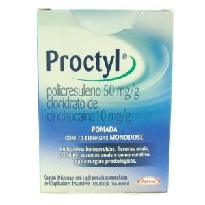 Proctyl Pomada C/ 10 Bisnagas De 3 G Cada + 10 Aplicadores