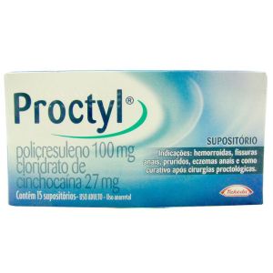 Proctyl C/ 15 Supositórios