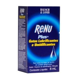 Renu Plus Solução Multiuso Gotas Lubrificantes C/ 8 Ml