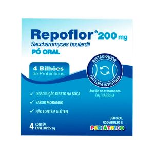 Repoflor Pediátrico 200Mg Pó Oral Com 4 Envelopes De 1G