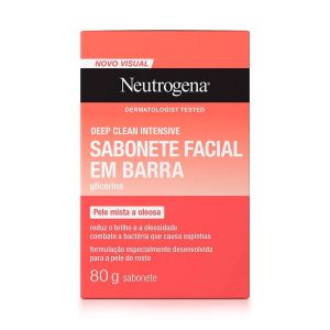 Sabonete Facial Em Barra Neutrogena Deep Clean Intensive 80g