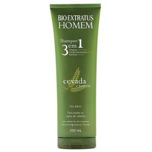 Shampoo Bio Extratus Homem 3 em 1 Cevada e Hortelã Com 250 ML