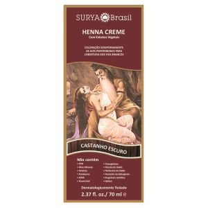 Tintura Henna Surya Creme Castanho Escuro 70Ml