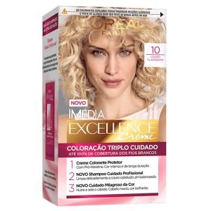 Coloração Imédia Excellence Creme 10 Louro Claríssimo