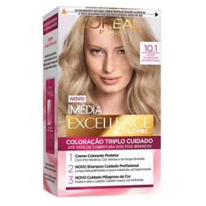 Coloração Imédia Excellence Creme 10.1 Louro Claríssimo Acinzentado