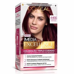Coloração Imédia Excellence Creme 4466 Vermelho Profundo