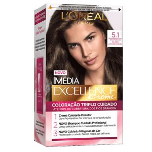 Coloração Imédia Excellence Creme 5.1 Castanho Claro Acinzentado