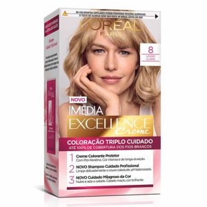 Coloração Imédia Excellence Creme 8 Louro Claro