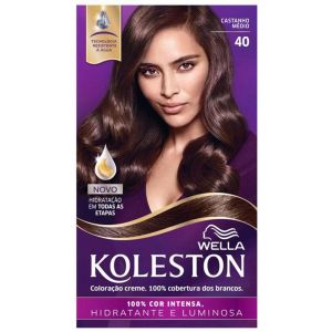 Tintura Wella Koleston Kit Creme 40 Castanho Médio