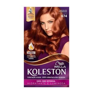 Tintura Wella Koleston Kit Creme 674 Chocolate Acobreado