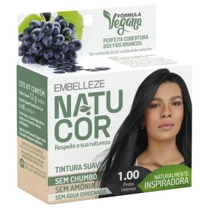Tintura Natucor 1.00 Preto Intenso (Extrato de Uva Preta)