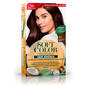 Tintura Wella Soft Color Kit Creme Sem Amônia  cor 40 Castanho Médio