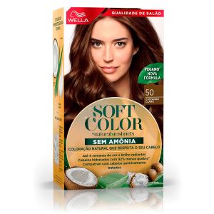 Tintura Wella Soft Color Kit Creme Sem Amônia Cor 50 Castanho Claro