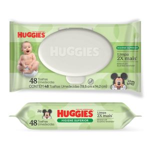 Toalhas Umedecidas Infantil Huggies Classic C/ 48 Unidades