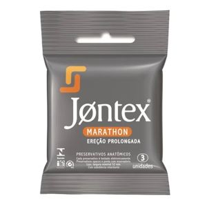 Preservativo Jontex Marathon Com 3 Unidades