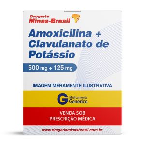 Amoxicilina + Clavulanato De Potássio 500Mg + 125Mg Com 12 Comprimidos Genérico Ems