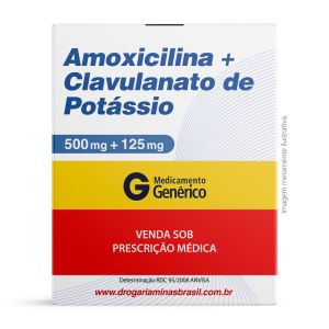 Amoxicilina + Clavulanato De Potássio 500Mg + 125Mg Com 12 Comprimidos Genérico Ems
