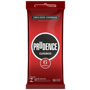 Preservativo Prudence Clássico Lububrificados Com 6 Unidades