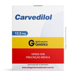 Carvedilol 12,5mg Com 30 Comprimidos Genérico Biosintetica