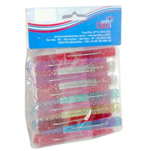 Clips Santa Clara Coloridos E Com Glitter Com 12 Unidade Ref: 2094