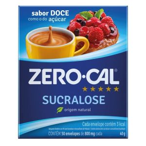 Adoçante Zero Cal Sucralose Pó 50 Envelopes