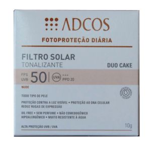Filtro Solar Adcos Tonalizante Duo Cake Fps 50 Beige 10 G