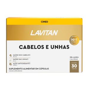 Multivitamínico Lavitan Cabelos E Unhas Com 30 Cápsulas