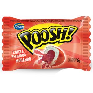Chicletes Poosh Arcor Morango 6G