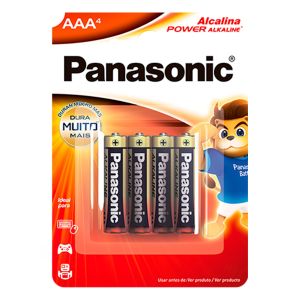 Pilha Panasonic Power Alcalina AAA4 Com 4 Unidades