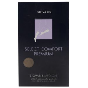 Meia Sigvaris AD Tamanho Grande Normal Unissex Cor Natural Escuro Compressão 20-30MMHG REF: G2A29