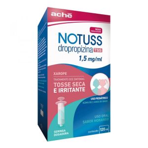 Notuss Xarope 1,5mg/ml Pediátrico Sabor Morango 120ml Aché
