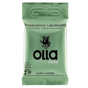 Preservativo Olla Menta Com 3 Unidades