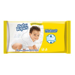Lenços Umedecidos Huggies Baby Wipes Com 48 Unidades