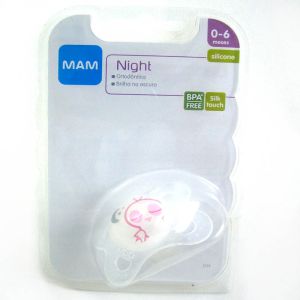 Chupeta Mam Night Silk Touch Girls 0-6 Meses