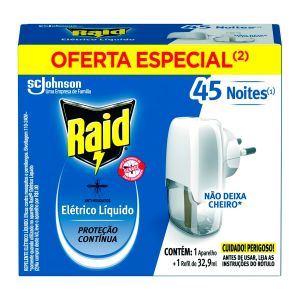 Raid Elétrico Líquido Refil 32,9ml Grátis 01 Aparelho