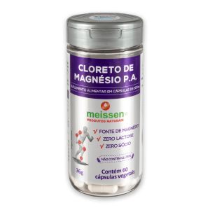 Cloreto de Magnésio P.A. Meissen com 60 Cápsulas vegetais de 500mg