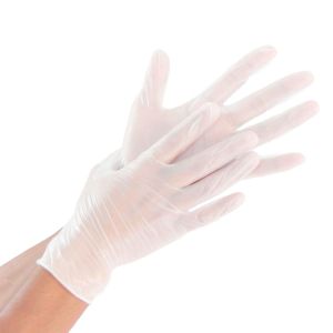 Luva De Vinil Silicone Com Talco Tamanho P Contém 100 Unidades