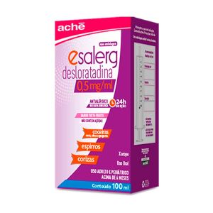 Esalerg Xarope 0,5mg/ml Sabor Tutti-Frutti Com 100ml Aché