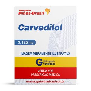Carvedilol 3,125mg Com 30 Comprimidos Genérico Biosintética