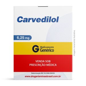 Carvedilol 6,25mg Com 30 Comprimidos Genérico Biosintetica