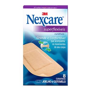 Curativos Superflexíveis Nexcare Joelho e Cotovelo 8 unidades