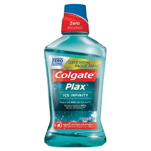 Enxaguante Bucal Colgate Plax Ice Infinity 12H Proteção Com 500 ML