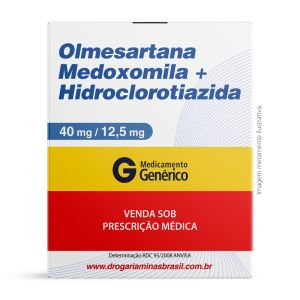 Olmesartana medoxomila 40 mg + Hidroclorotiazida 12,5mg C/30 comprimidos - Genérico Eurofarma