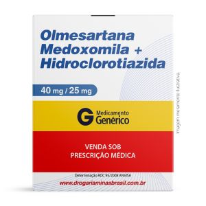 Olmesartana medoxomila 40 mg + Hidroclorotiazida 25 mg C/30 comprimidos - Genérico Eurofarma