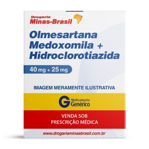Olmesartana medoxomila 40 mg + Hidroclorotiazida 25 mg C/30 comprimidos - Genérico Eurofarma