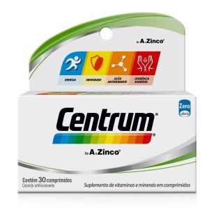 Centrum De A a Zinco Com 30 Comprimidos