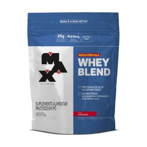 Whey Blend Sabor Morango Com 900 G Max Titanium