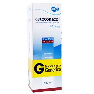 Cetoconazol 20mg/ml Shampoo Anticaspa Com 100ml Genérico Ems
