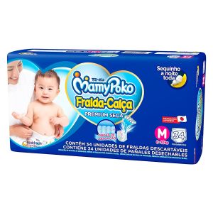 Fralda-Calça Mamypoko Tamanho Médio Com 34 Unidades Unicharm